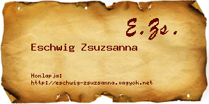 Eschwig Zsuzsanna névjegykártya